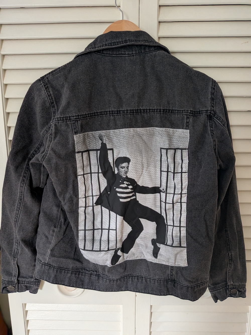 Black Elvis Presley Denim Jacket